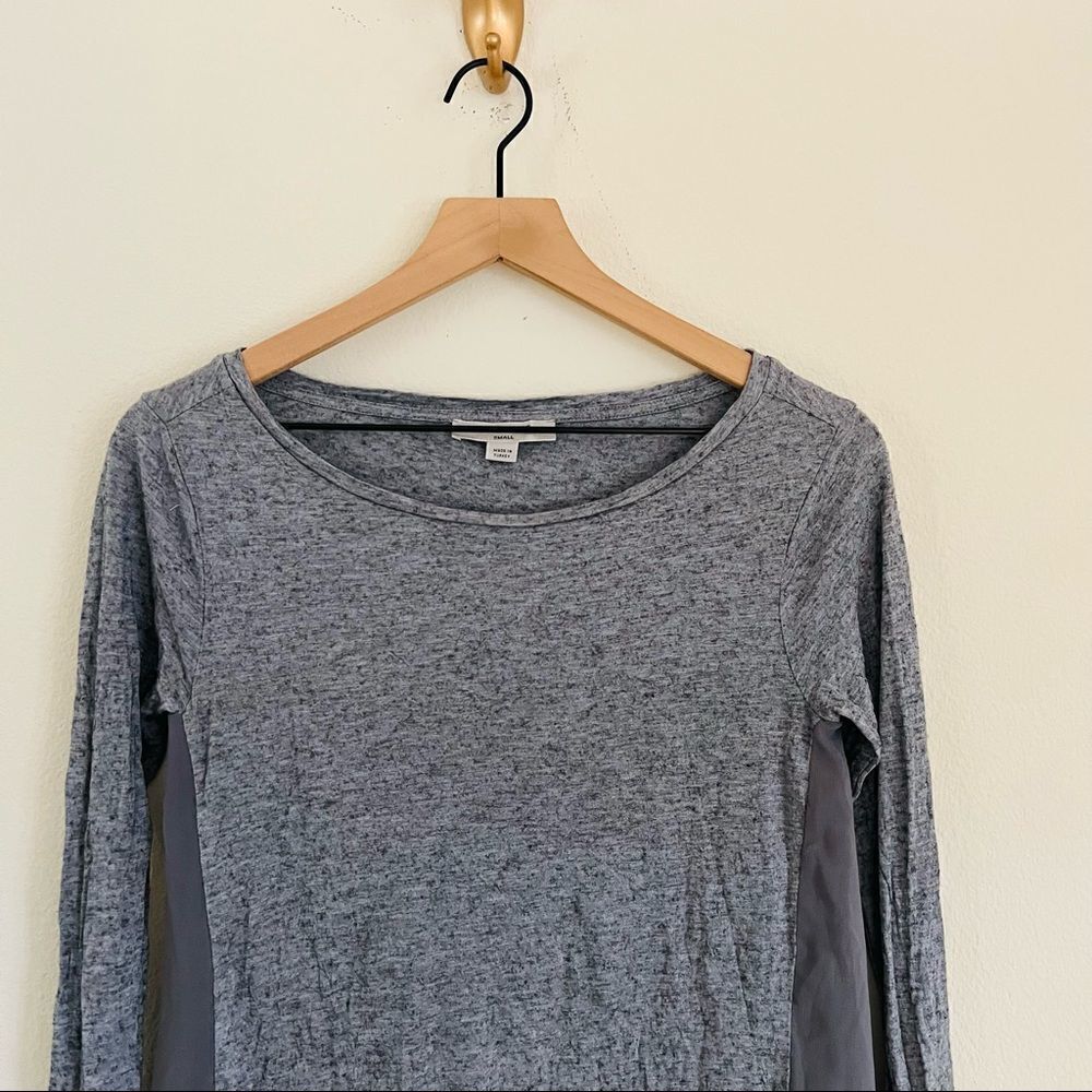 All saints Women's Gray Long Sleeve Side Slit Top Size Small - Picture 4 of 9